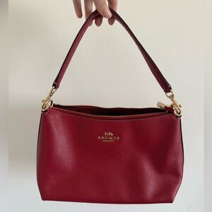 Coach Bag Red CE584 Clara Shoulder Bag Crossgrain Leather